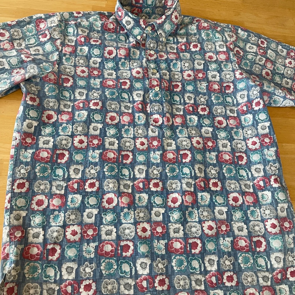 Reyn Spooner Hawaiian Floral Pullover Shirt Large